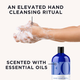 EO label close-up displaying ingredients and organic lavender essential oil benefits
