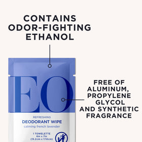 EO close-up of wipe texture highlighting gentle cleansing and natural oils