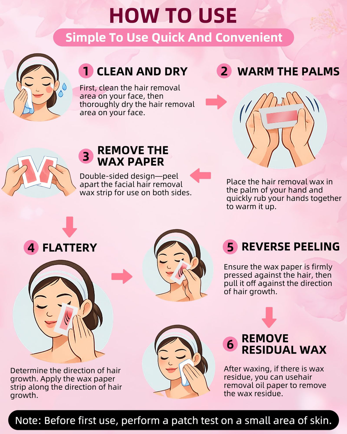 eodaimia applying strip to upper lip for quick at-home hair removal
