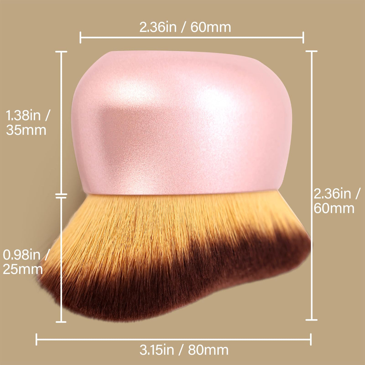 EOICCEOH close-up of dense soft bristles demonstrating streak-free blending benefit