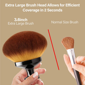 EOICCEOH brush held applying self-tanner for smooth even finish