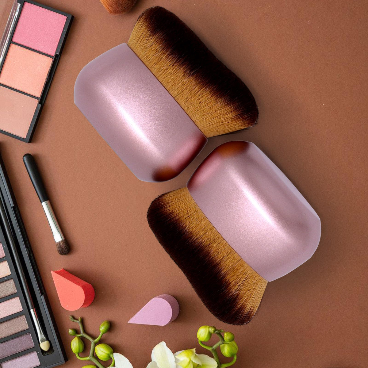 EOICCEOH brush inside travel pouch highlighting portability and on-the-go touch-ups