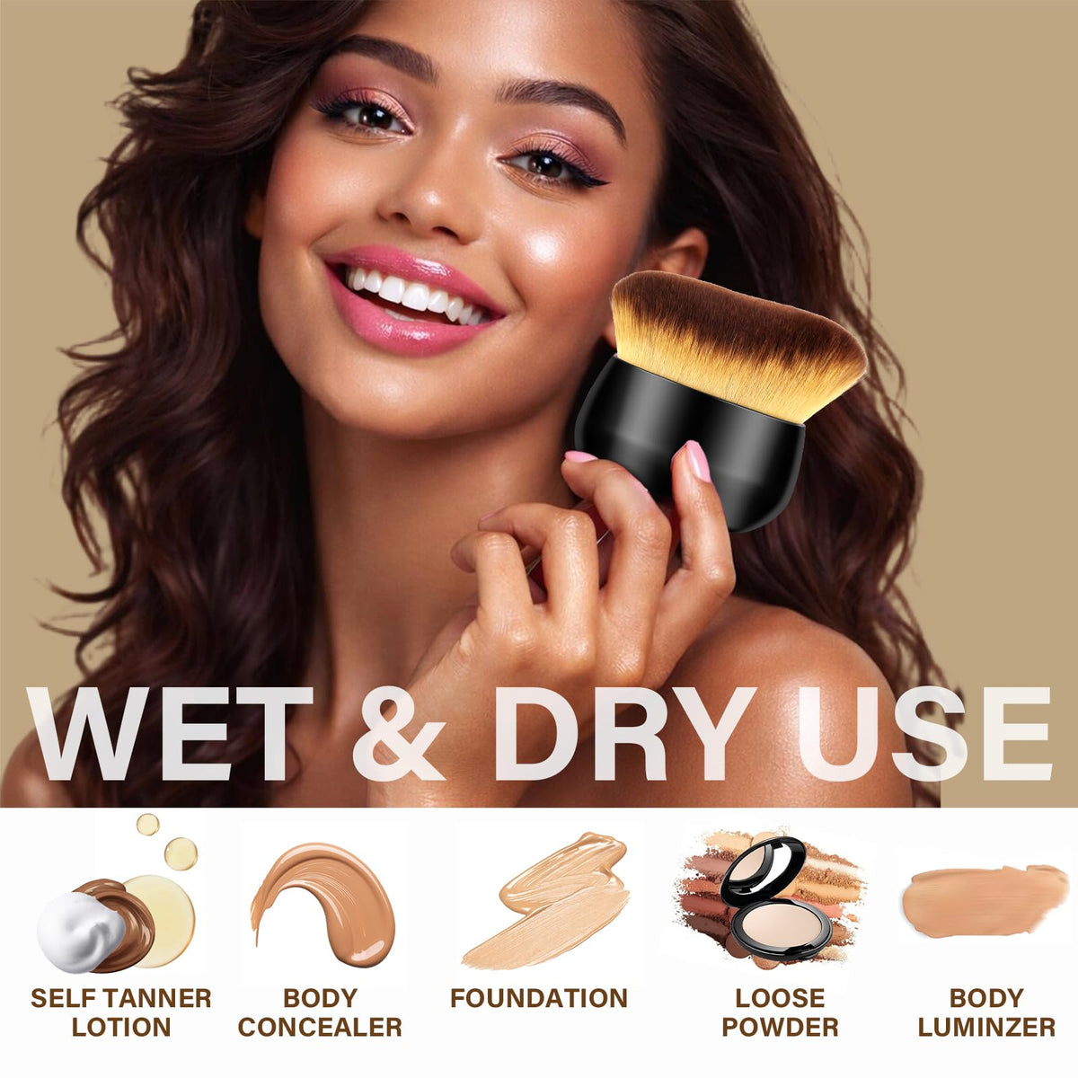 EOICCEOH brush in hand to show scale and easy reach for body areas
