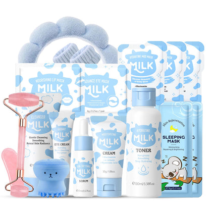 EONFAVE front packaging showing 17-piece milk skincare kit for gifting