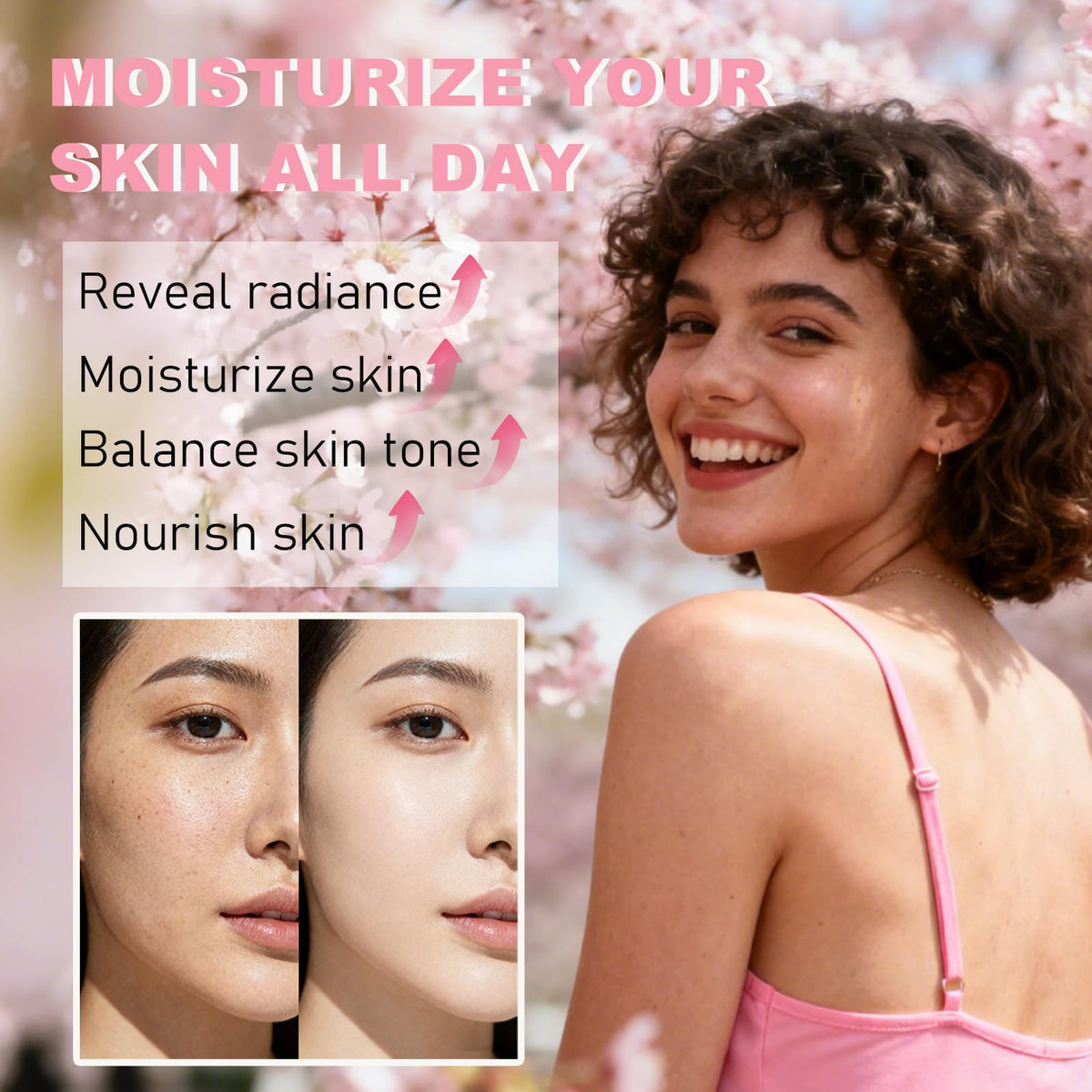 EONFAVE teen applying toner with headband showing simple, age-appropriate routine