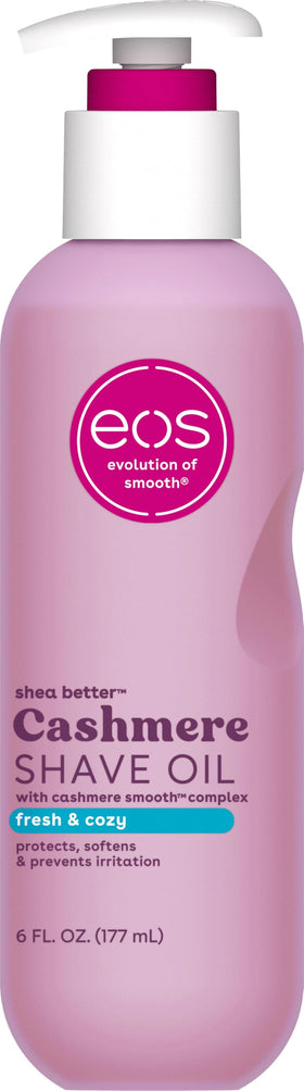 eos front bottle view showing label and Fresh & Cozy scent benefit