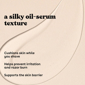 eos texture drop on skin showcasing lightweight glide and moisturizing benefit