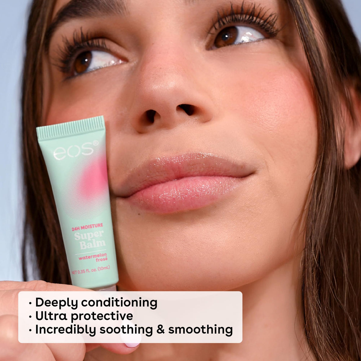 eos close-up of buttery balm texture highlighting deep hydration