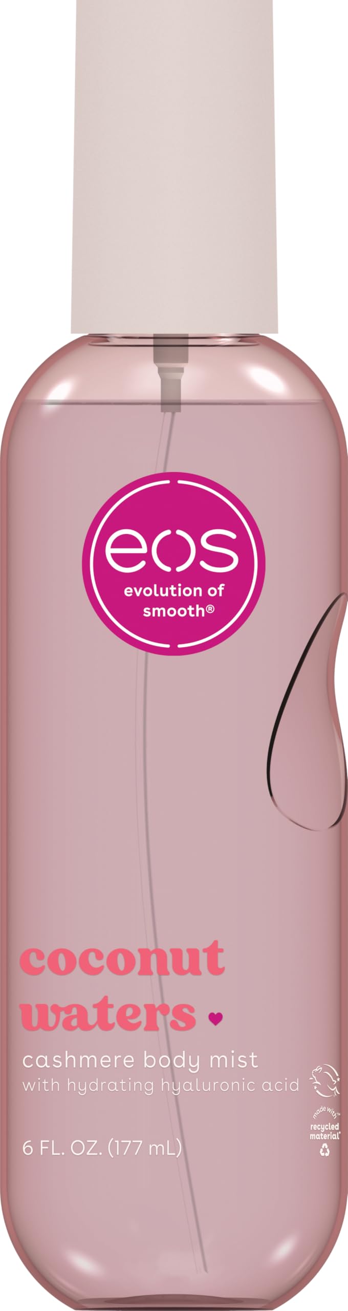 eos front bottle showing label and tropical scent benefits