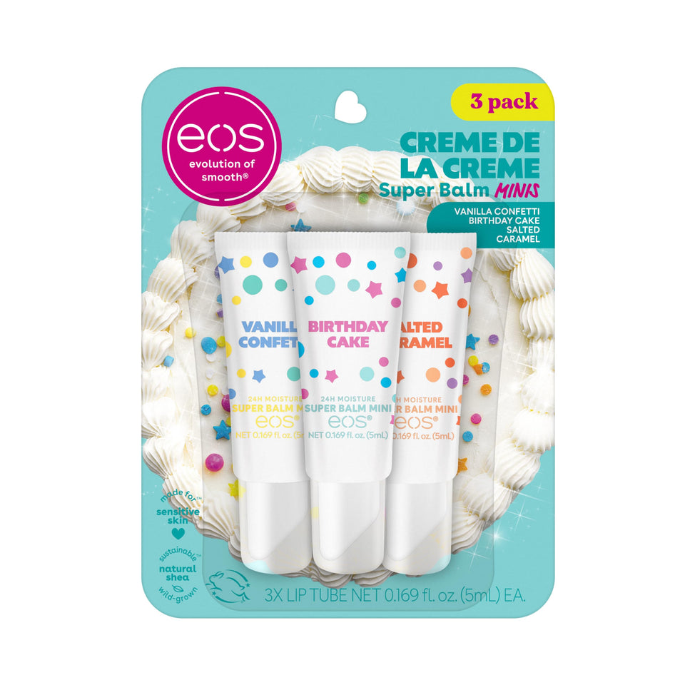 eos front packaging showing limited-edition trio and benefits