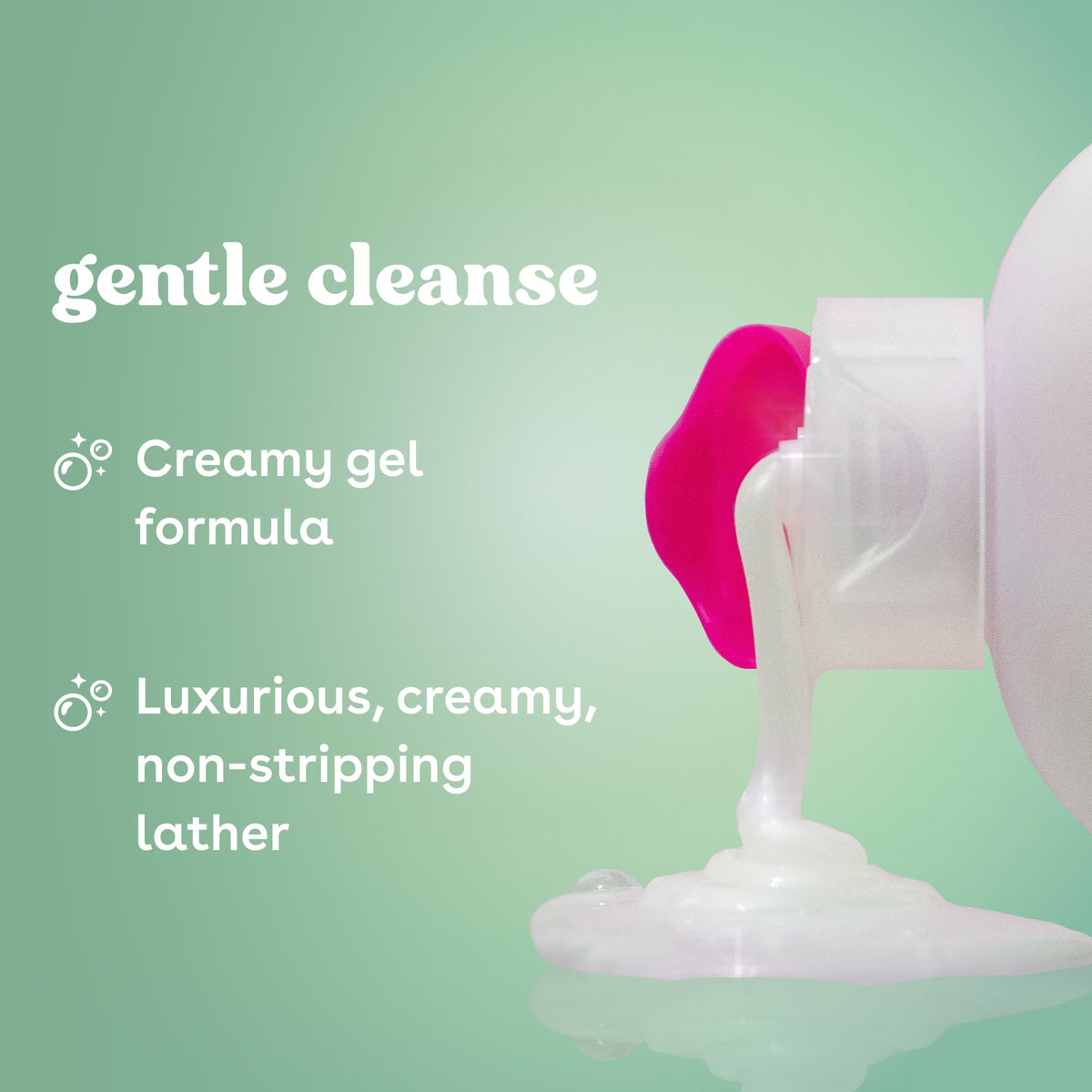 eos creamy lather close-up demonstrating rich foam and moisturizing texture benefit