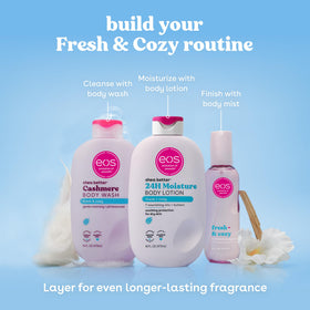 eos ingredients flat-lay with shea butter and sunflower oil for nourishment