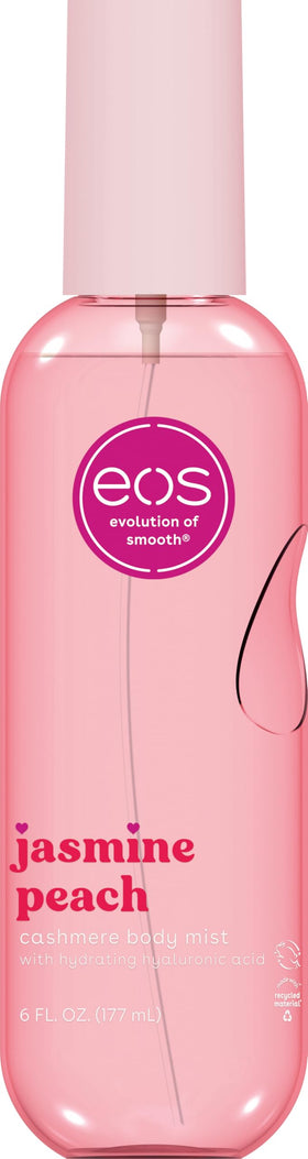 eos Jasmine Peach front packaging showing bottle and label, indicates refreshing scent