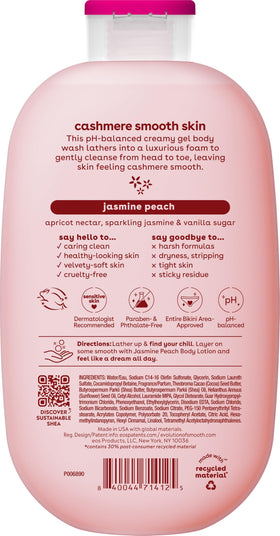 eos jasmine peach shower lifestyle image showing relaxing scented routine