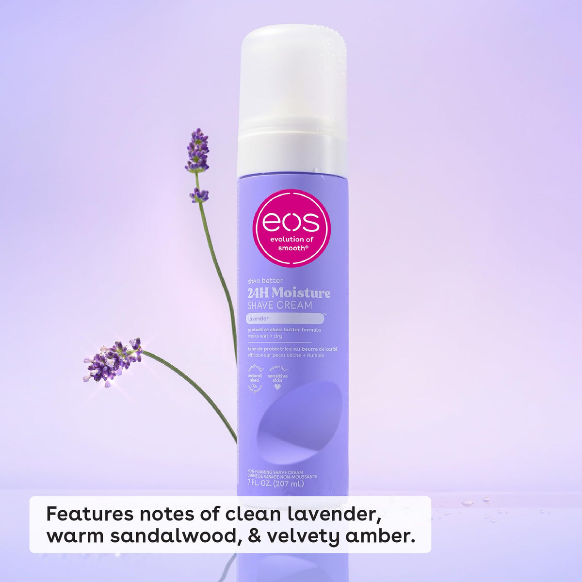 eos shave cream pump and cap detail for easy dispensing and mess-free use