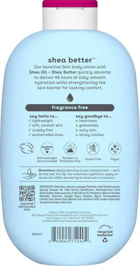 eos bottle on bathroom counter showing daily routine convenience benefit