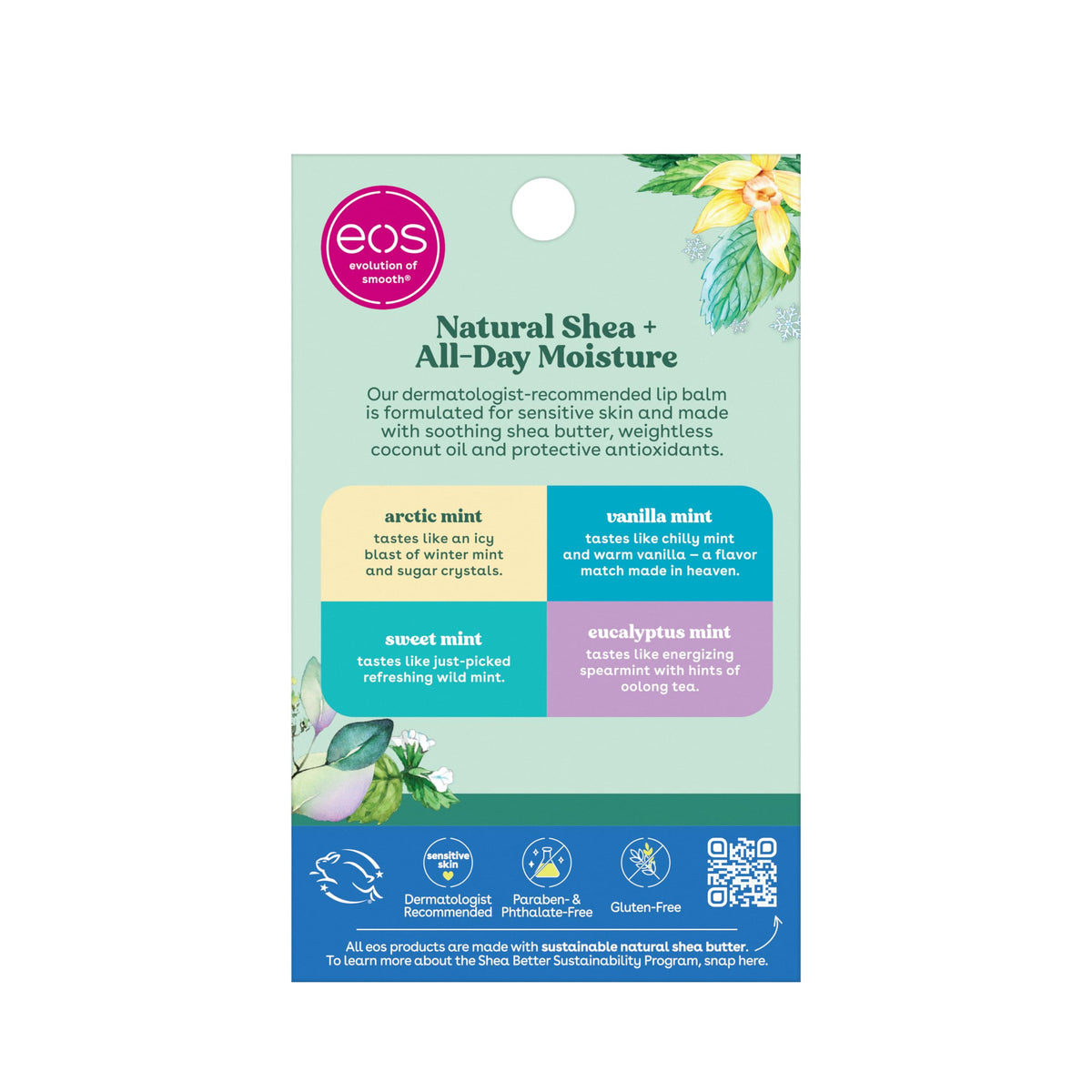 eos balm used outdoors in winter demonstrating cooling mint relief and protective barrier benefit