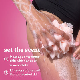eos close-up of creamy texture and ingredients highlighting nourishing shea butter
