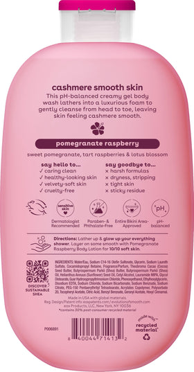 eos body wash beside lotion and mist illustrating layering for lasting fragrance