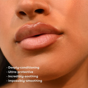 eos Salted Caramel mini label close-up emphasizing clean ingredients