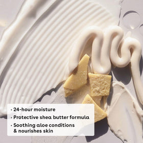 eos applying shave cream on leg to reduce nicks and improve glide