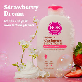 eos pump dispensing creamy gel demonstrating easy, controlled application
