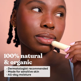 eos sweet mint balm texture detail showing lightweight, non-greasy finish