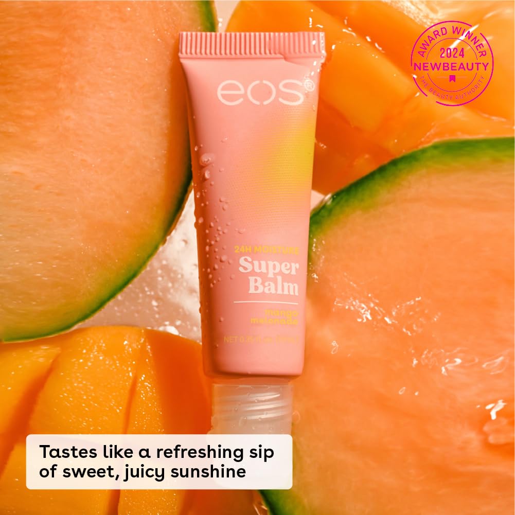 eos close-up texture of buttery balm, shows rich emollient for soft lips