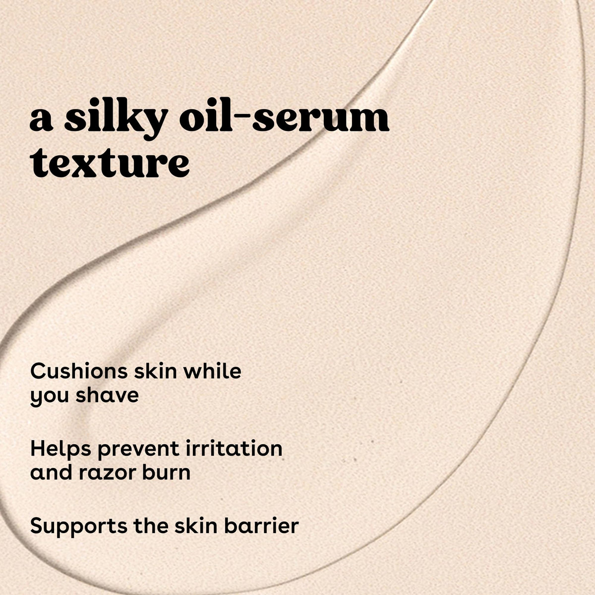 eos texture drop on hand demonstrating lightweight glide and moisturization