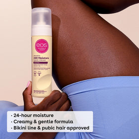eos close-up of shea butter texture highlighting rich hydration