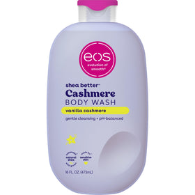 eos front packaging showing bottle and vanilla scent, inviting hydration