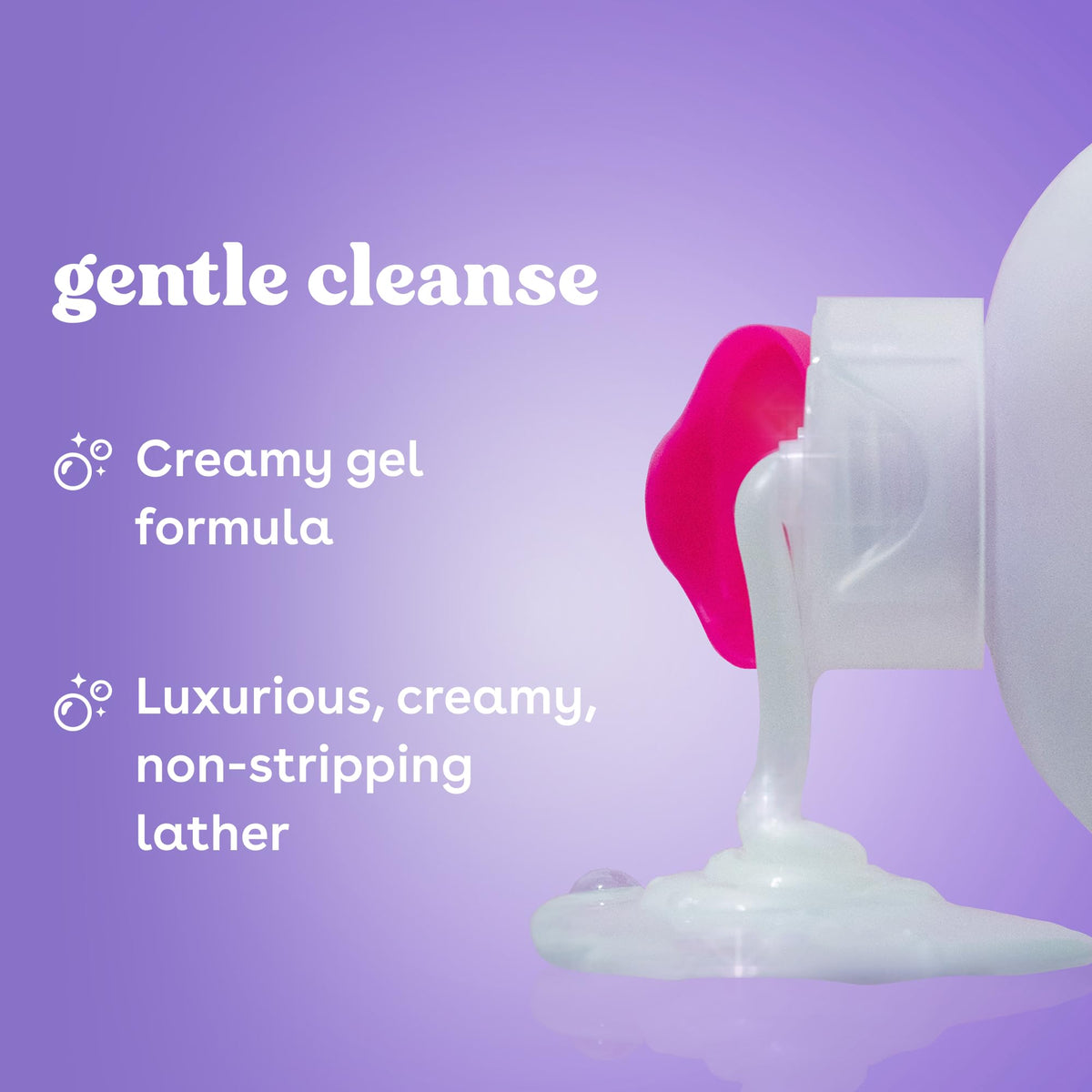 eos pump nozzle with creamy gel texture, demonstrates easy dispensing
