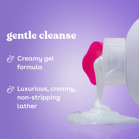 eos pump nozzle with creamy gel texture, demonstrates easy dispensing
