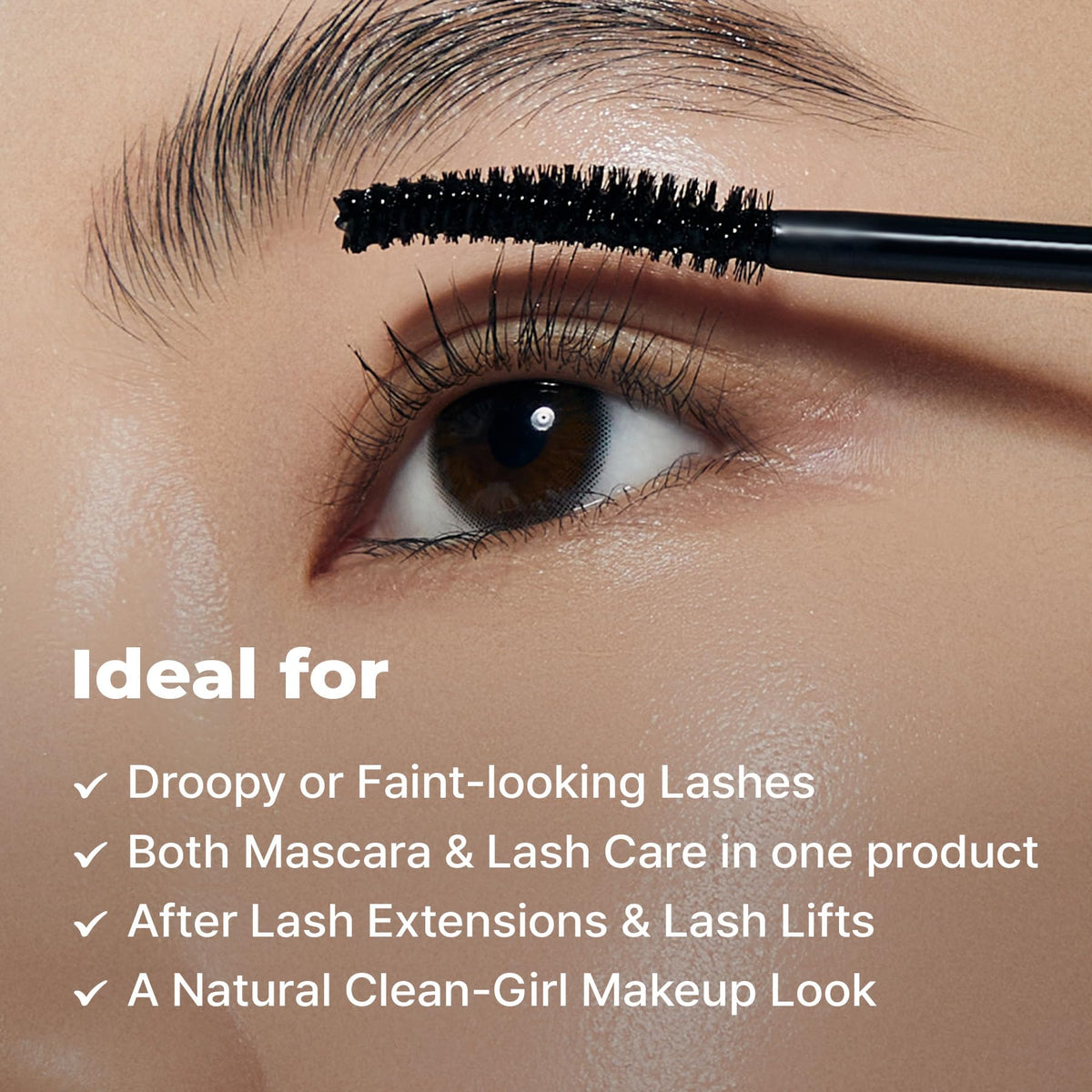 EPAIS model with natural lashes illustrating subtle tint and enhanced lash definition