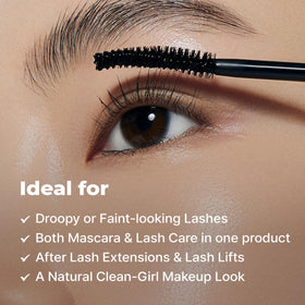 EPAIS model with natural lashes illustrating subtle tint and enhanced lash definition