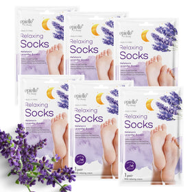 Epielle front packaging showing calming foot mask benefits
