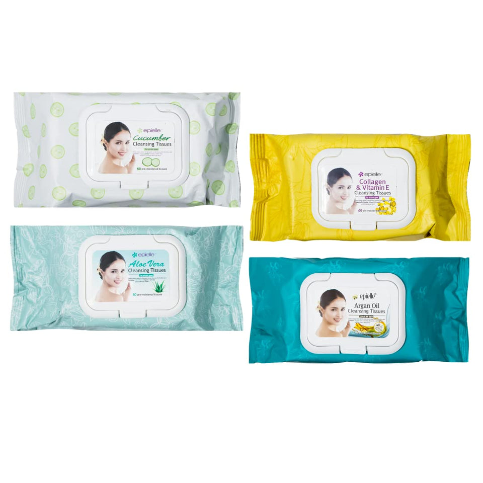 Epielle front packaging showing four 60-count packs and brand logo for convenience
