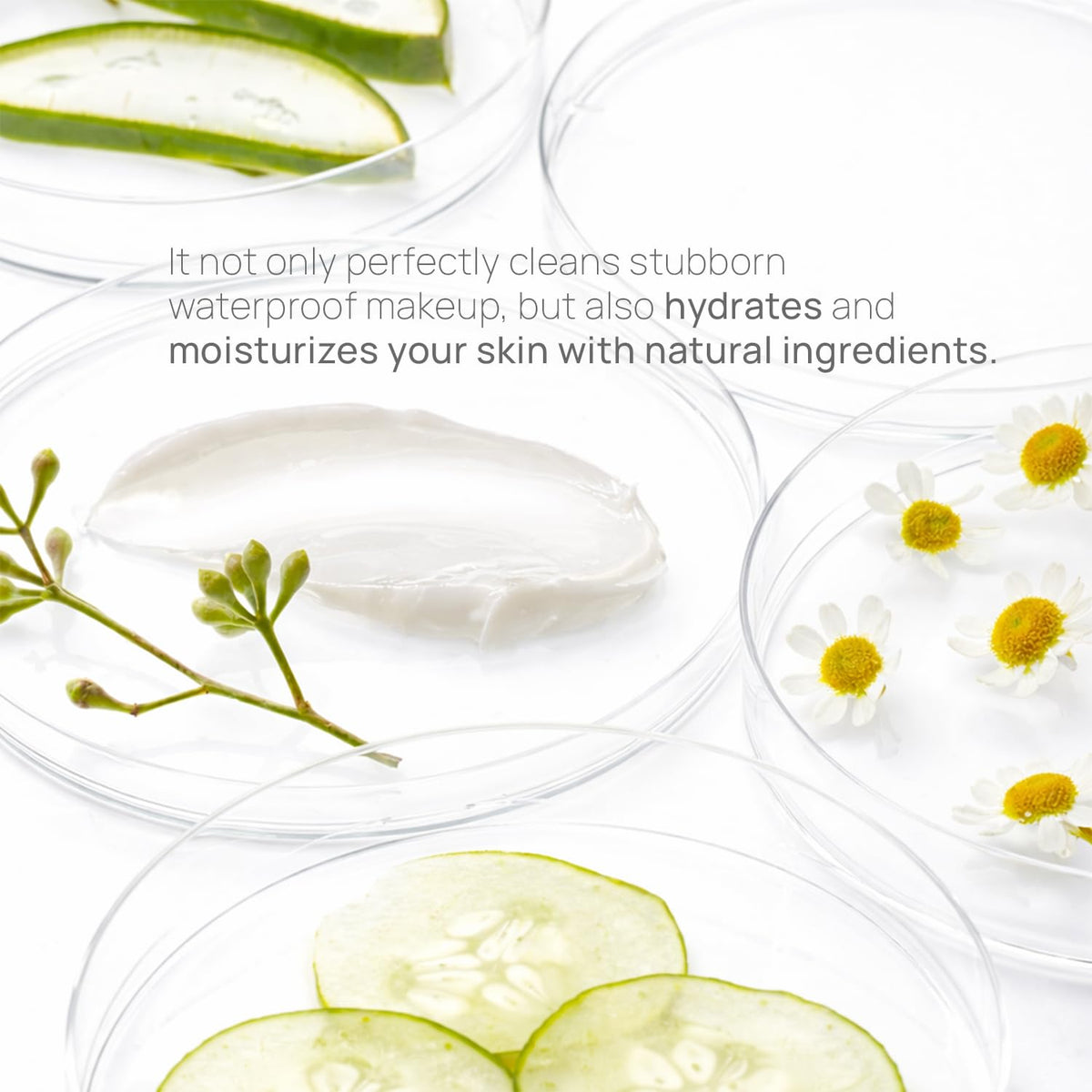 Close-up on Epielle ingredient label emphasizing alcohol-free, hypoallergenic formula