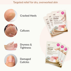 Epielle sock worn on foot illustrating heel repair and soothing benefit