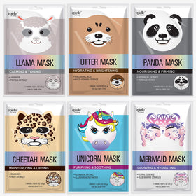 Epielle front packaging showing six mystical safari character masks and gift-ready look