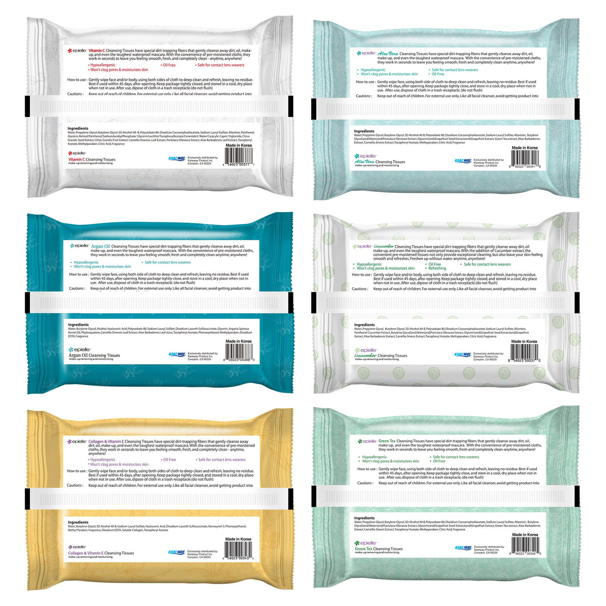 Epielle wipe close-up texture, gentle fibers for effective cleansing