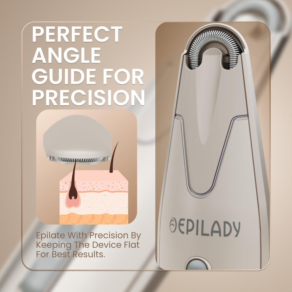 Epilady on bathroom counter showing convenient everyday use