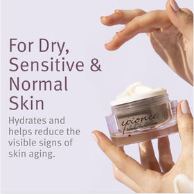 Epionce open jar texture close-up demonstrating rich, hydrating formula