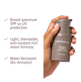 Epionce open tube dispensing tint to illustrate ease of application