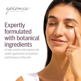 Epionce jar on bathroom shelf in nighttime routine illustrating restorative benefit