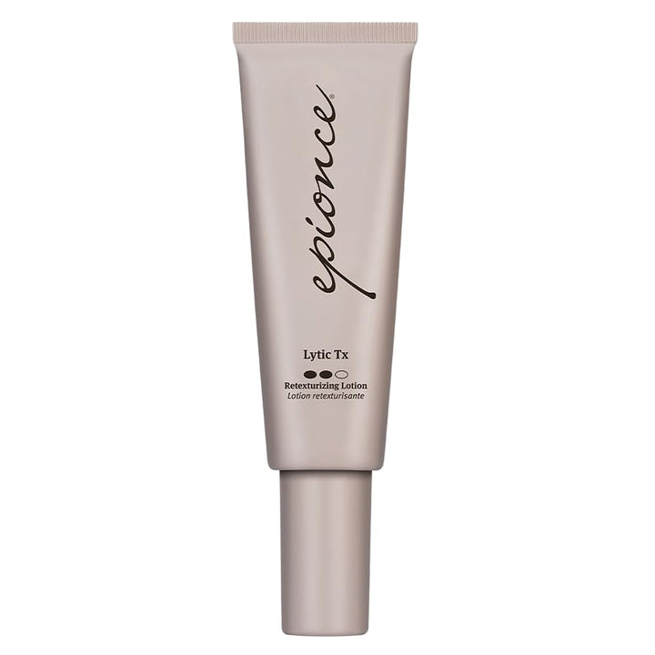 Epionce Lytic Tx front packaging showing clean dermatologist skincare design and purpose