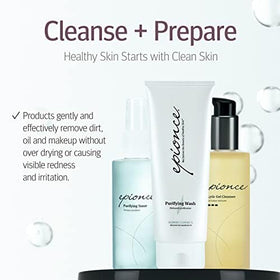 Epionce removing waterproof mascara demonstrating effective makeup removal
