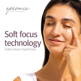 Epionce Renewal Eye Cream positioned beside a ruler to show realistic product size