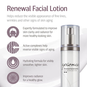 Epionce Renewal Facial Lotion pump dispenser demonstrating easy controlled application