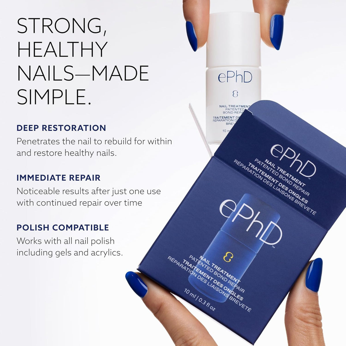 epres ePhD held in hand to show compact size and travel-friendly benefit